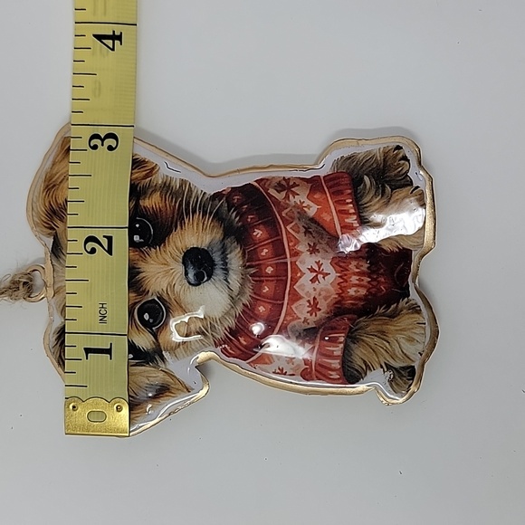 6 Piece "Puppy in a Sweater" Hanging Ornament - Picture 6 of 7